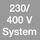 230/400 V system