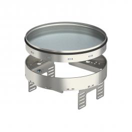 Conjuntos de tapa y marco redondos con altura regulable desacoplables, acero inoxidable