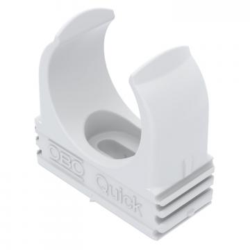 Abrazadera Quick, antiinflamable, blanco puro