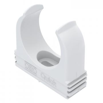 Abrazadera Quick, antiinflamable, blanco puro