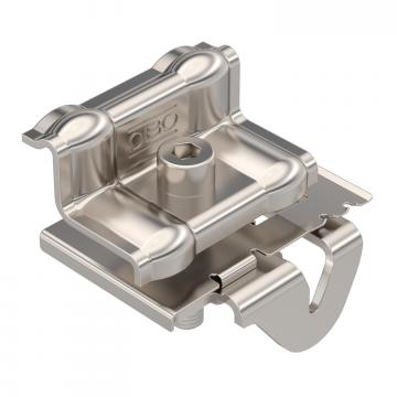 End clamp for PV module mounting, free-standing system