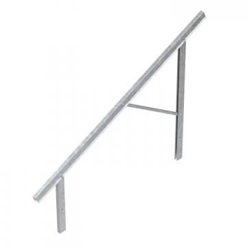 Pre-mounted supports for PV module mounting, free-standing system