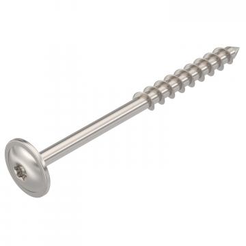 Wafer-head screw for roof hooks