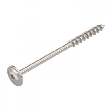 Wafer-head screw for roof hooks