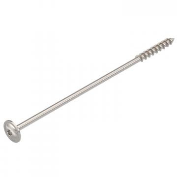 Wafer-head screw for roof hooks