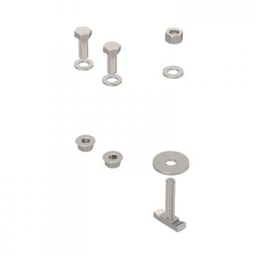 Screw set for perforated strip
