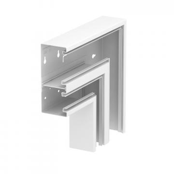 Flat angle, asymmetrical, falling, double, for device installation trunking Rapid 80 type GS-D70170