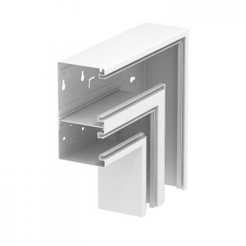 Flat angle, asymmetrical, falling, double, for device installation trunking Rapid 80 type GS-D90170