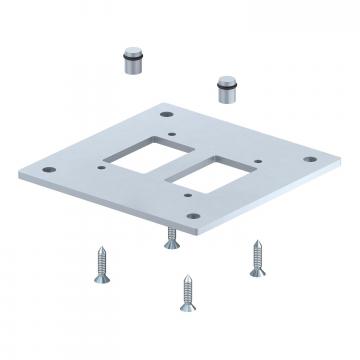 Floor plate for industrial pole
