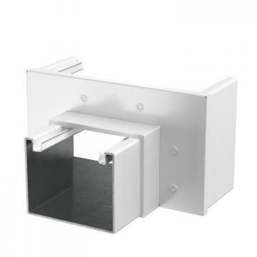 Reducer, straight, from 120 mm to 80 mm duct height, pure white