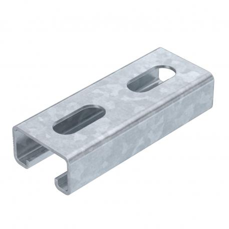 Profile rail, heavy duty, slot width 18 mm, perforated, FT 100 | 40 | 22.5 | 2 | Steel | Hot-dip galvanised | zinc