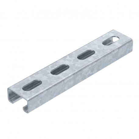 Profile rail, heavy duty, slot width 18 mm, perforated, FT 200 | 40 | 22.5 | 2 | Steel | Hot-dip galvanised | zinc