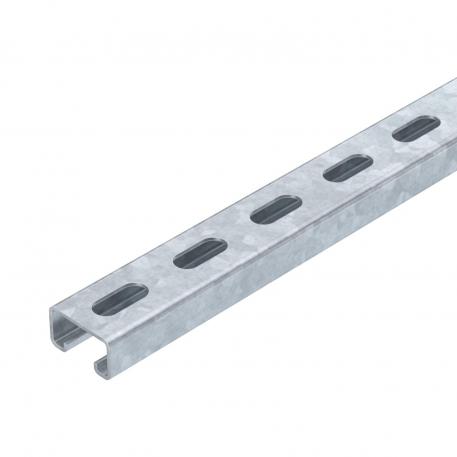Profile rail, heavy duty, slot width 18 mm, perforated, FT 1500 | 40 | 22.5 | 2 | Steel | Hot-dip galvanised | 