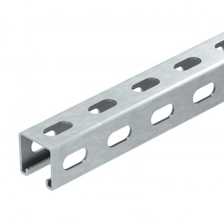 Perfil de montaje MS4141, ancho de ranura de 22 mm, FT, perforación lateral 3000 | 41 | 41 | 2,5 | Galvanizado por inmersión en caliente