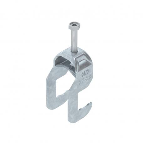 Clamp clip, 2056 RS foot, single, metal pressure sleeve, FT 22 | 28 | 3