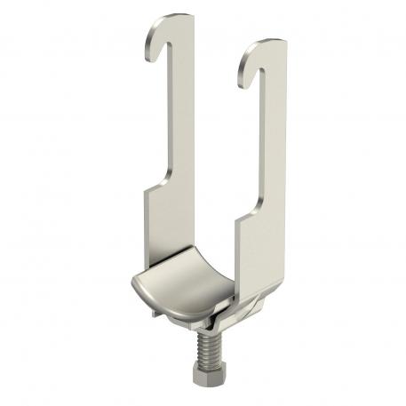 Clamp clip, single, metal pressure trough