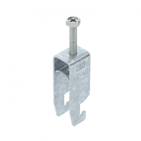 Clamp clip 2056 U-foot, 2-fold, metal pressure sleeve, FT 12 | 16 | 3