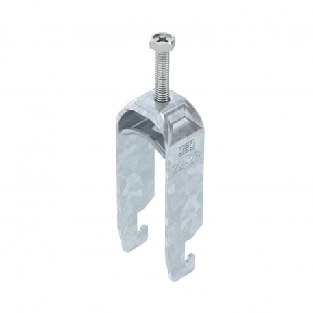 Clamp clip 2056 U-foot, 2-fold, metal pressure sleeve, FT