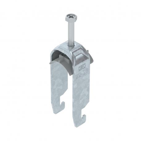 Clamp clip 2056 U-foot, 2-fold, plastic pressure sleeve, FT 22 | 28 | 3