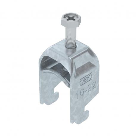 Clamp clip 2056 N-foot, 1-fold, metal pressure sleeve, FT 16 | 22 | 3