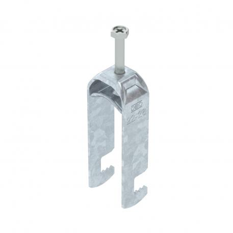 Clamp clip 2056 F-foot, 2-fold, metal pressure sleeve, FT 22 | 28 | 3