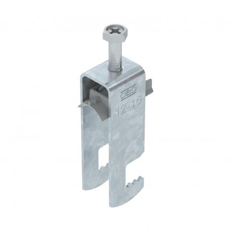 Clamp clip 2056, F-foot, 2-fold, plastic pressure sleeve, FT 12 | 16 | 3