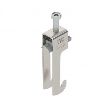 Abrazadera sobre perfil base W simple, mediacaña de plástico, A2 8 | 12 | 3