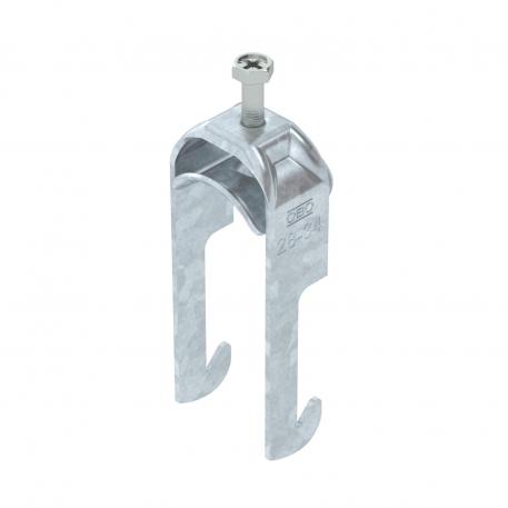 Clamp clip 2056, W-foot, single, metal pressure trough, FT 28 | 34 | 3