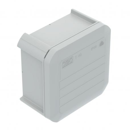 Junction box T 40, closed, EcoLine 77x77x46 |  | IP56 | Light grey; RAL 7035
