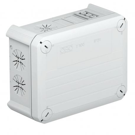 Junction box T100, with Wieland socket  1w3p+1s3p 136x102x57 | 4 | IP20 | Light grey; RAL 7035