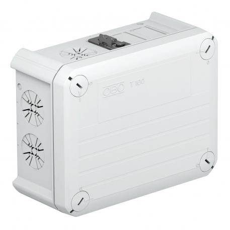 Junction box T 100, with Wieland connector and socket 1S3+2B3 136x102x57 | 4 | IP20 | Light grey; RAL 7035