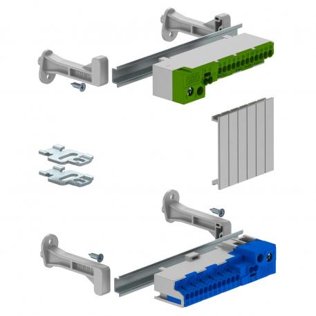 Terminal strip set with screwless terminals for SDB 03