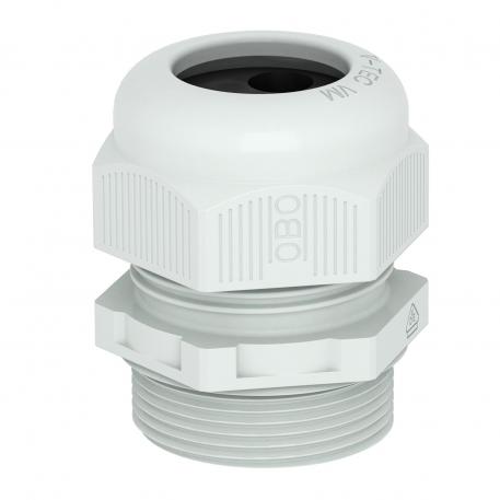 Cable gland, metric thread with multi-way seal insert, light grey
