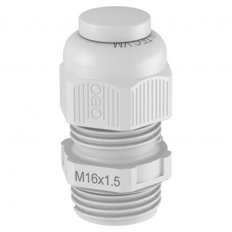 Cable gland, metric thread, with screw plug, light grey  |  | M16 x 1,5 | no | Light grey; RAL 7035