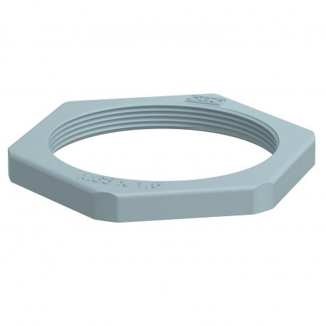 Locknut, metric thread, silver grey M63 x 1,5 | 75