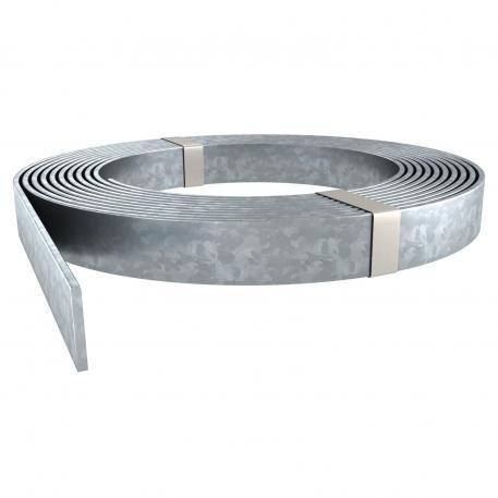 Galvanised steel flat conductor for earth