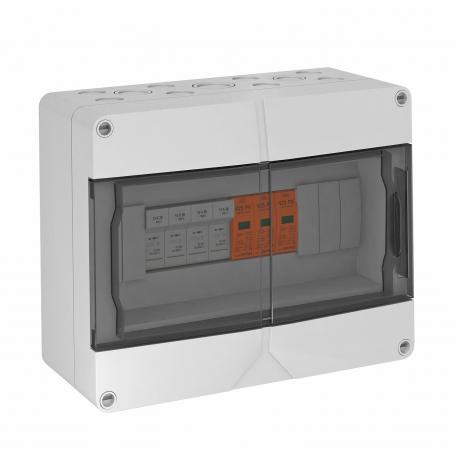 Generator connection box, type 1+2, with four fuse holders for 4 x 1 string