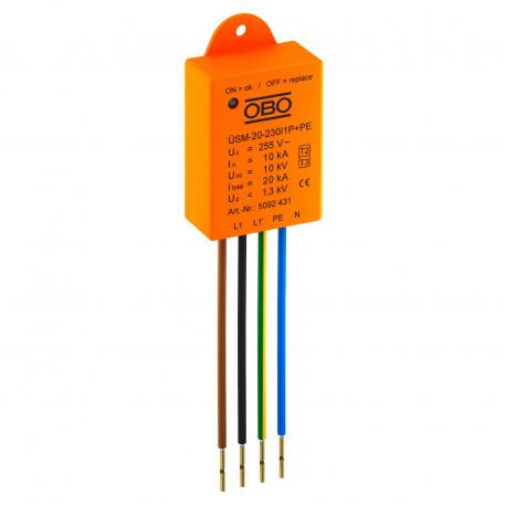 Surge protection for LED systems ÜSM-20-230I1P+PE 1+N/PE | 255 | IP20