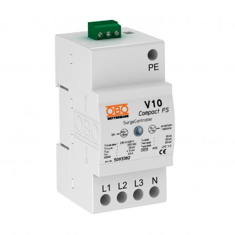 Descargador de sobretensiones V10 Compact con señalización remota 255 V 3+N/PE | 255 | IP20