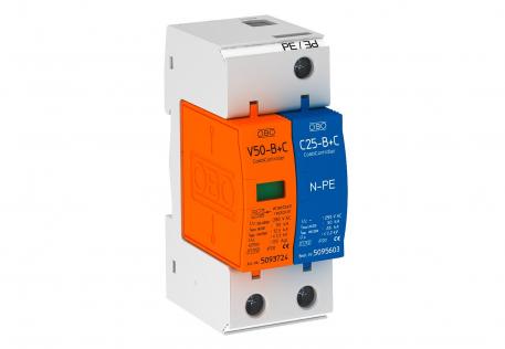 Lightning current and surge arrester, 1-pole + NPE 1+N/PE | 280 | IP20