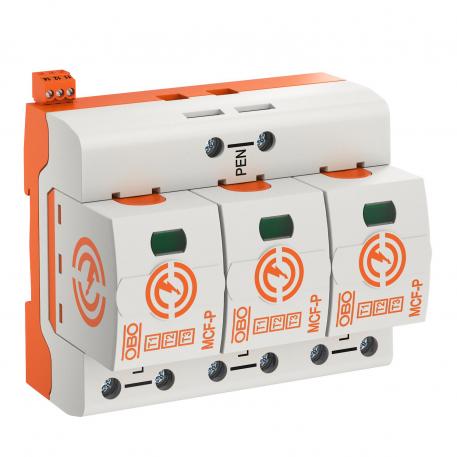 Lightning current arrester MCF-P, 3-pole with RS

 3 | 35 | yes | 255 | IP20