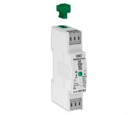 Protección MSR para alimentación de corriente de 2 polos con señalización a distancia 230 V AC