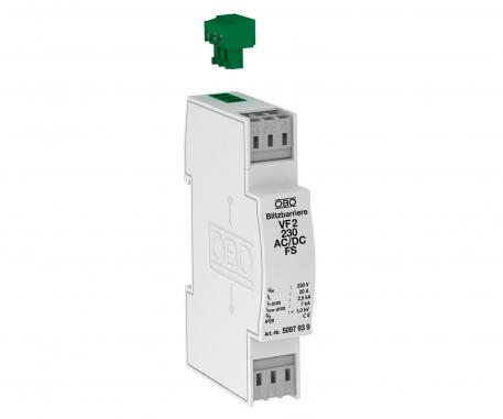 Protección MSR para alimentación de corriente de 2 polos con señalización remota sin corrientes de fuga y 230 V CA/CC