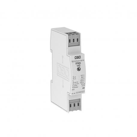 Protección media y fina FRD para sistemas de hilos de dos conductores de 110 V 2 | 86 | 122 | Borne