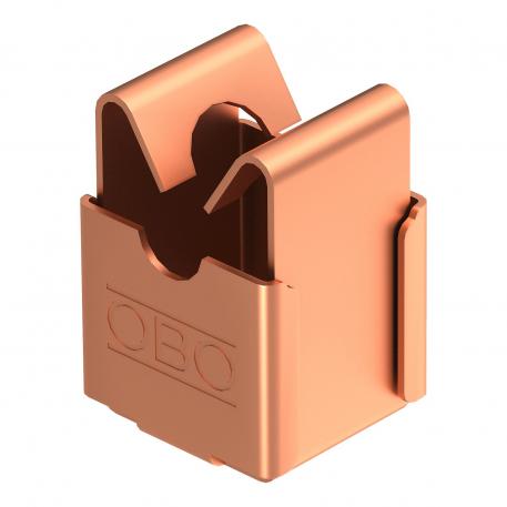 Cable bracket for Rd 8 mm, through-way Ø 5 mm, copper-plated 