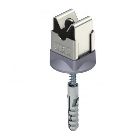 Cable bracket for Rd 8 mm, fastening with screw and anchor