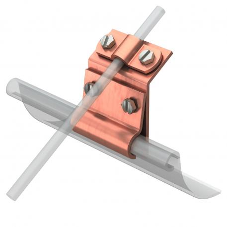 Gutter clamp for bead thickness 15−22 mm Cu