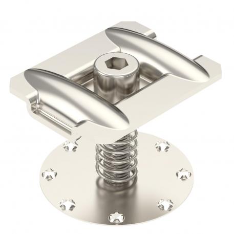 Intermediate clamp with spring for PV module mounting