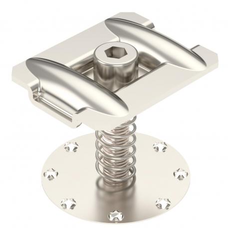 Intermediate clamp with spring for PV module mounting