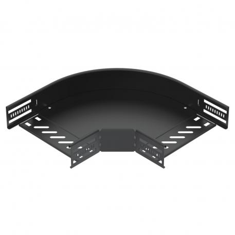 Codo de 90° 60 en negro 200 | Acero | PES135 - poliéster | negro intenso; RAL 9005